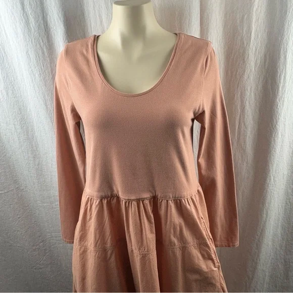 Everlane Riviera Long Sleeve Dress in Blush Pink Size L - Picture 11 of 15